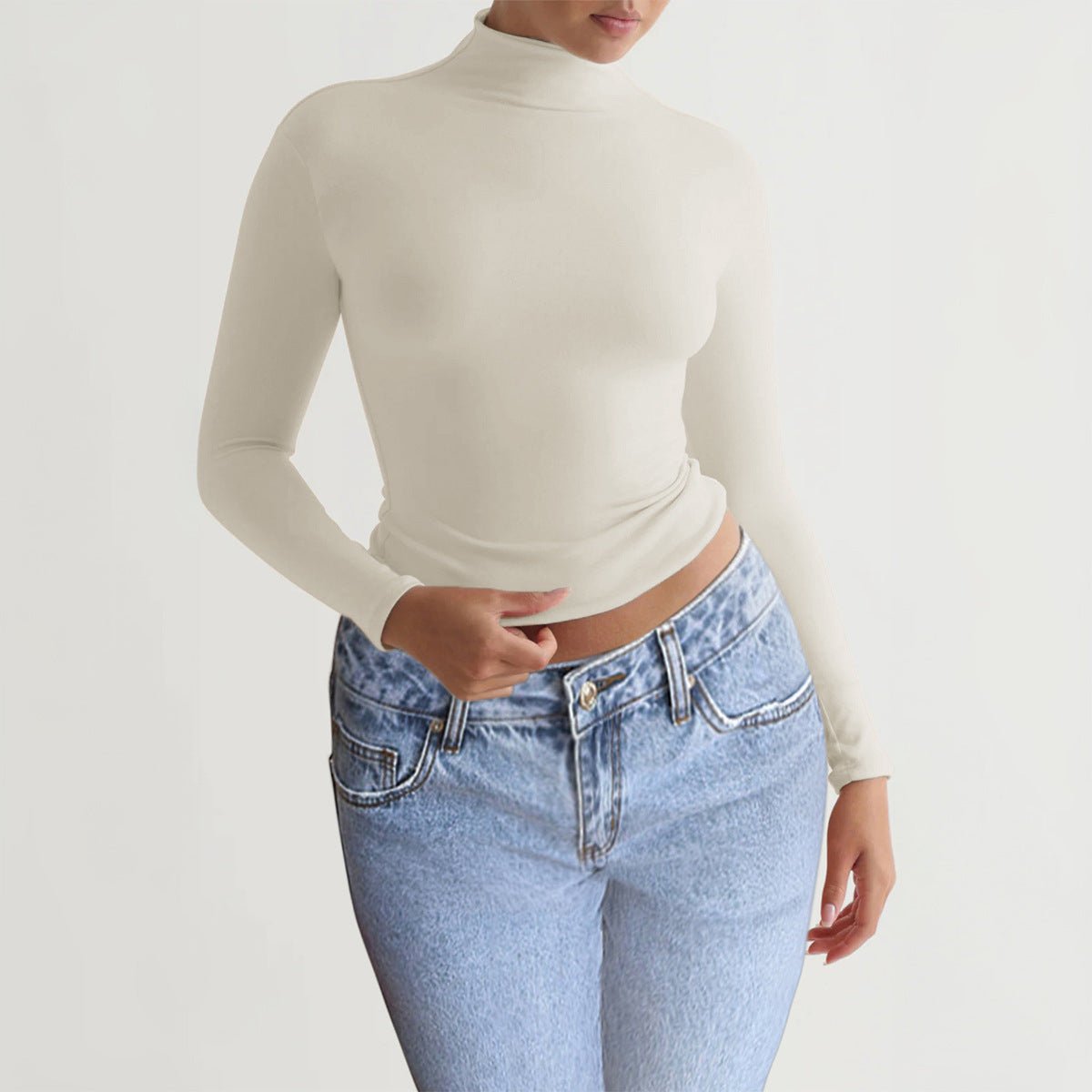 Y2K Slim Turtleneck T-shirt Fashion Casual Long-sleeved Pullover Tight Top Women's Clothing | Luxury Home Accessories | Heulog Glow