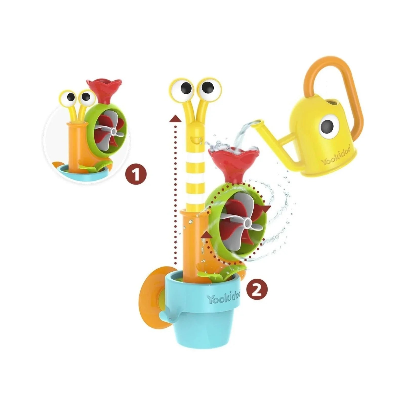 Yookidoo Pour 'N' Grow Pop-Up Garden Bath Toy | Luxury Home Accessories | Heulog Glow