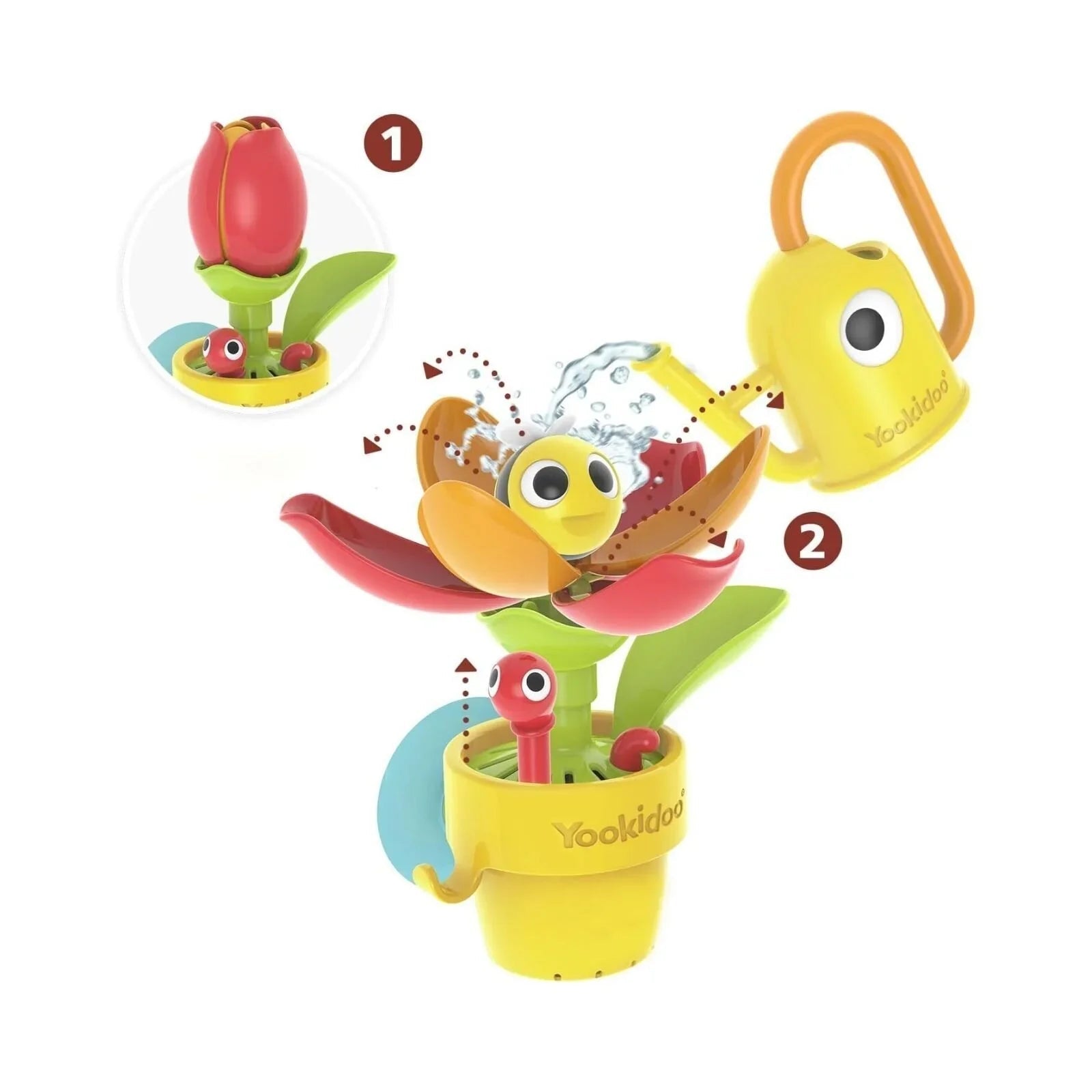 Yookidoo Pour 'N' Grow Pop-Up Garden Bath Toy | Luxury Home Accessories | Heulog Glow