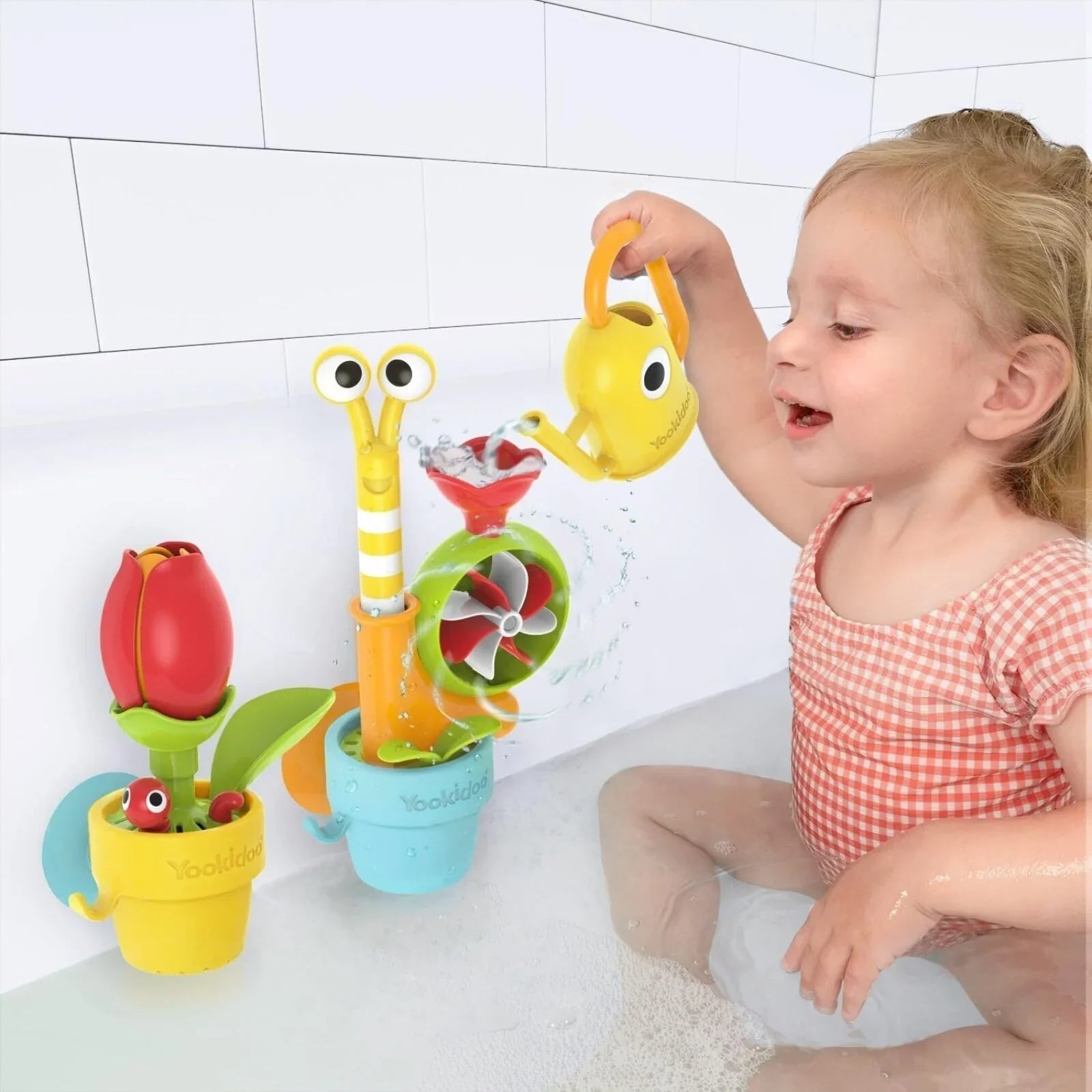 Yookidoo Pour 'N' Grow Pop-Up Garden Bath Toy | Luxury Home Accessories | Heulog Glow