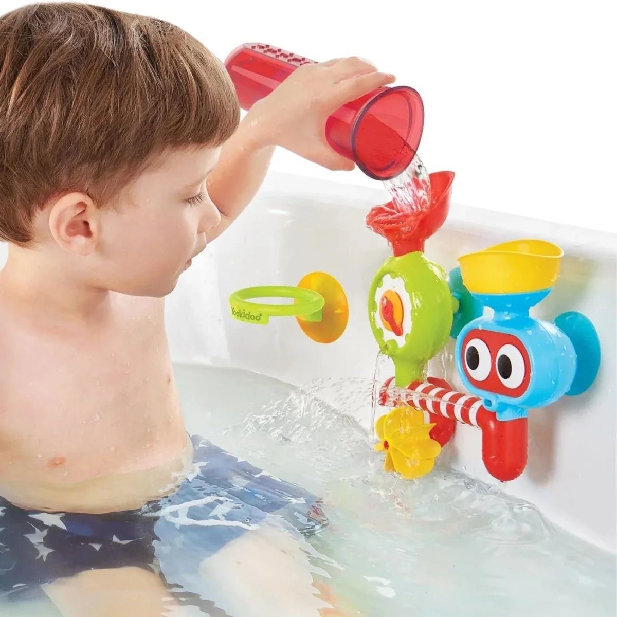 Yookidoo Spin 'N' Sprinkle Water Lab Bath Toy | Luxury Home Accessories | Heulog Glow