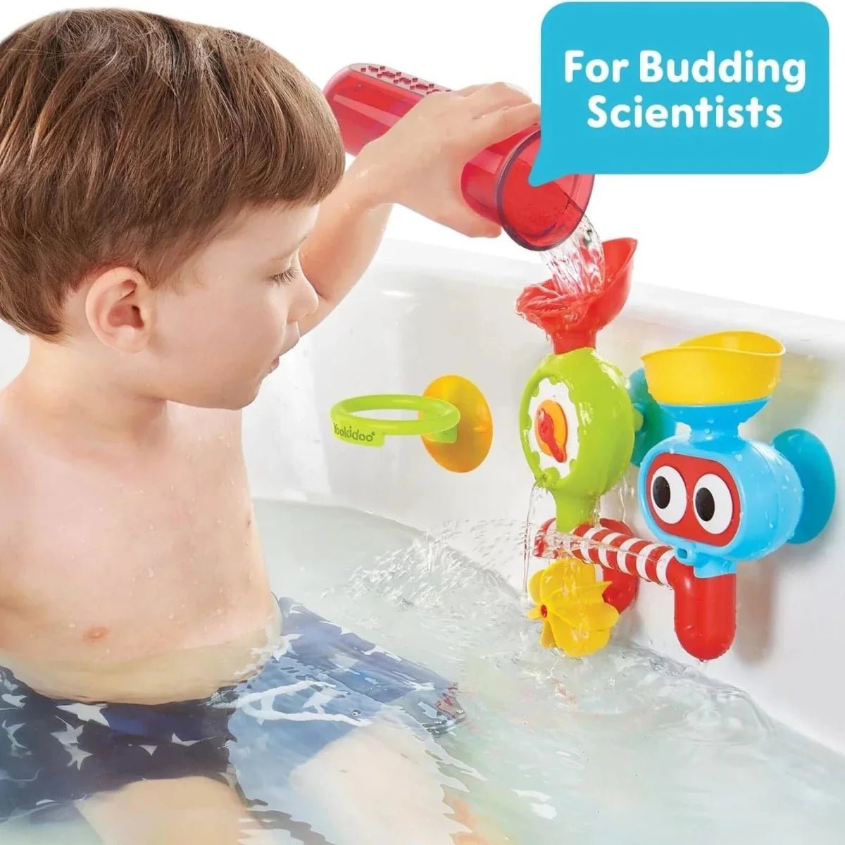 Yookidoo Spin 'N' Sprinkle Water Lab Bath Toy | Luxury Home Accessories | Heulog Glow