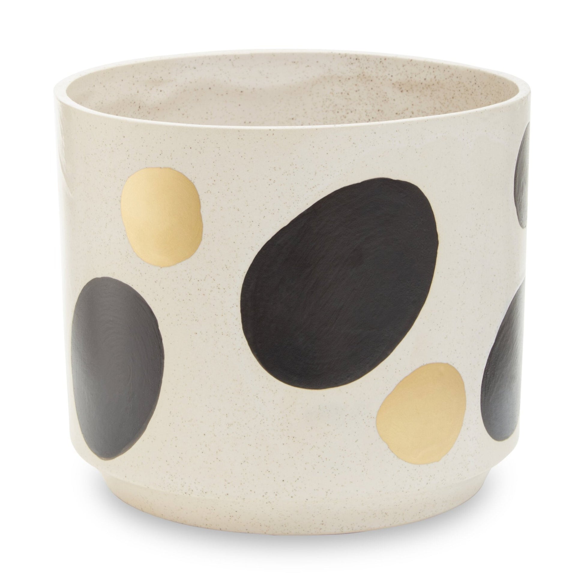 Yuri White And Gold Spotted Planter | Luxury Home Accessories | Heulog Glow