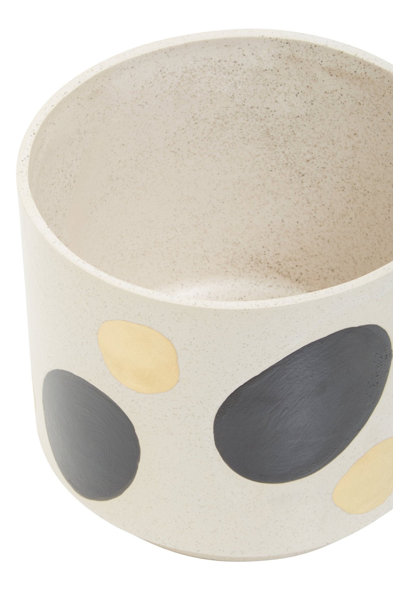 Yuri White And Gold Spotted Planter | Luxury Home Accessories | Heulog Glow