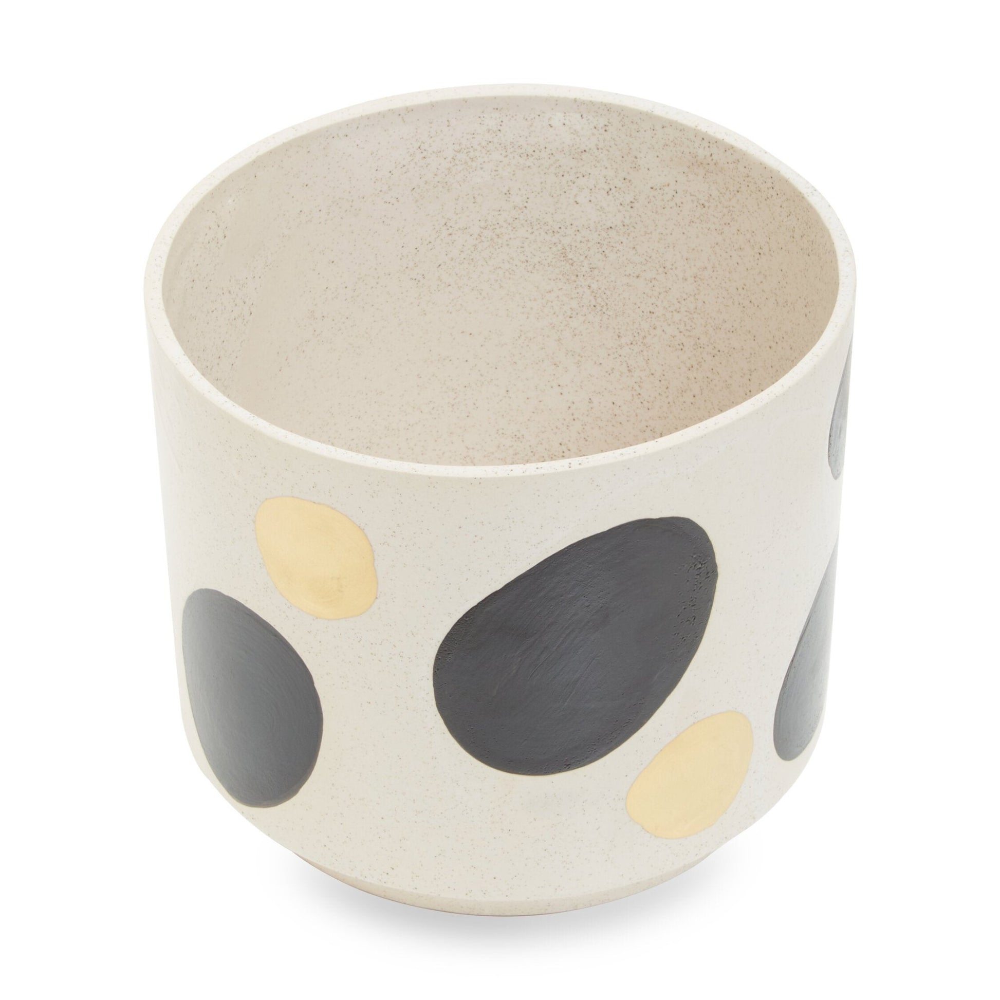 Yuri White And Gold Spotted Planter | Luxury Home Accessories | Heulog Glow