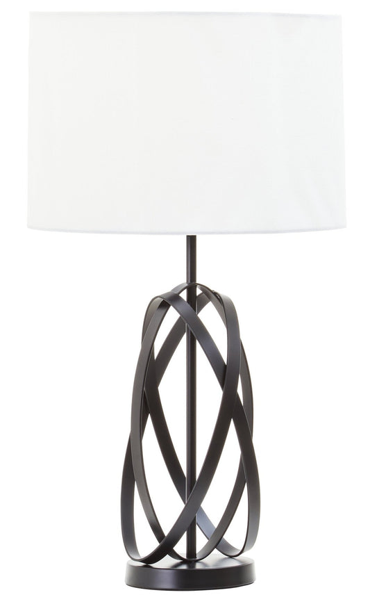 Zaina Black Cross Table Lamp | Luxury Home Accessories | Heulog Glow