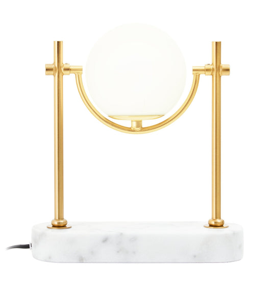 Zalika Marble And Gold Orb Table Lamp | Luxury Home Accessories | Heulog Glow