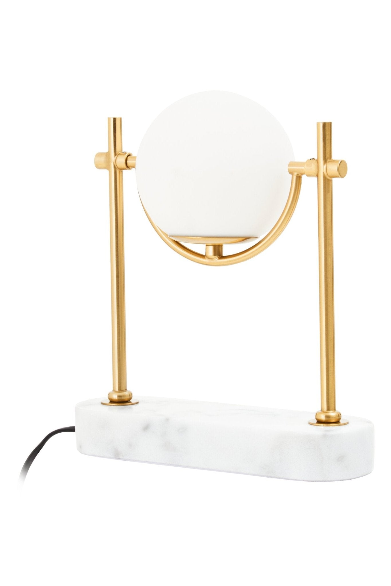 Zalika Marble And Gold Orb Table Lamp | Luxury Home Accessories | Heulog Glow