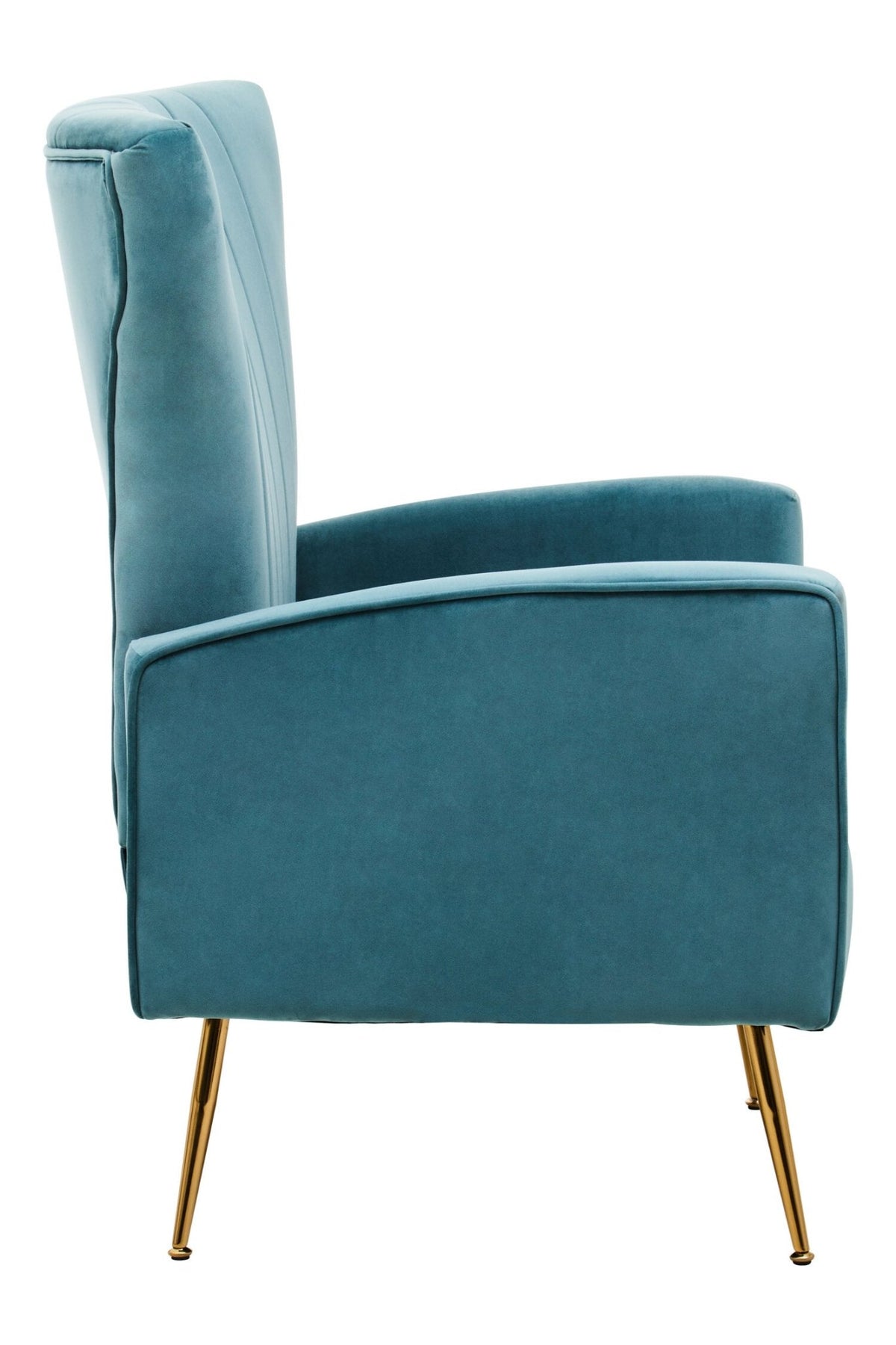 Zamora Green Velvet Accent Chair With Gold Finish Legs | Luxury Home Accessories | Heulog Glow
