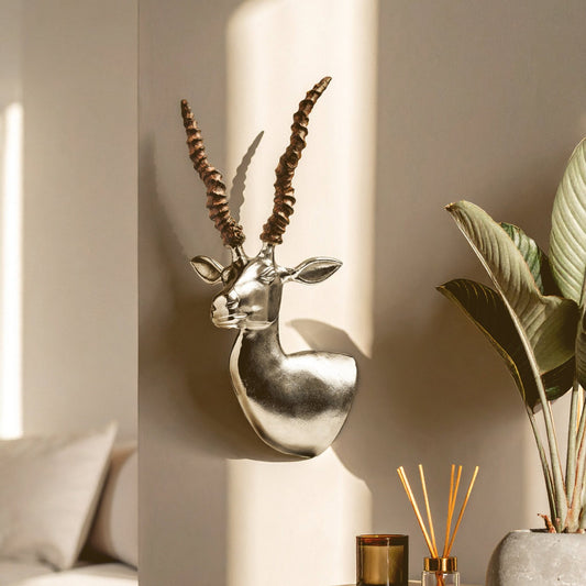 Zania Gazelle Wall Mounted Sculpture | Luxury Home Accessories | Heulog Glow