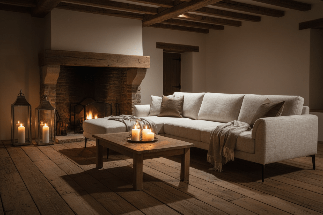 Zephra Three Seater Sofa With Footstool | Luxury Home Accessories | Heulog Glow