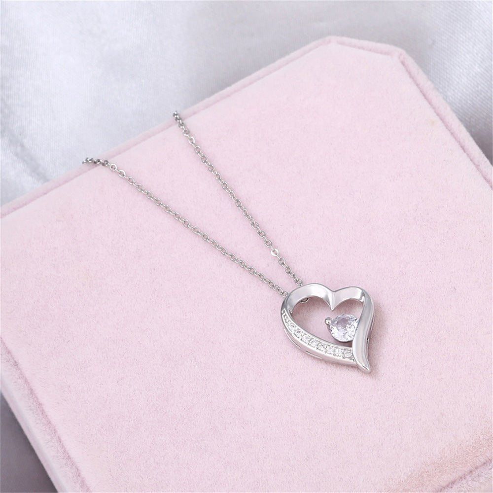 Zircon Heart-shaped Necklace For Women Mother's Day Gift Box Gift | Luxury Home Accessories | Heulog Glow
