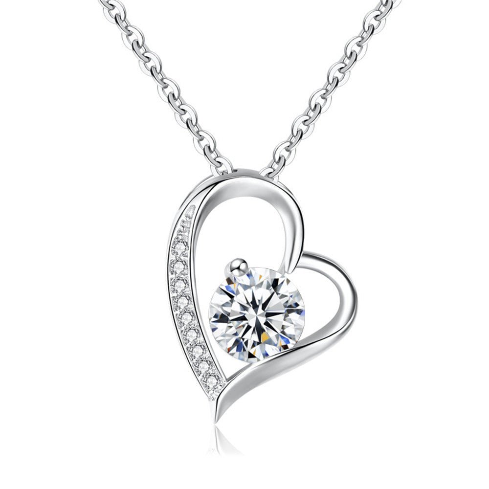 Zircon Heart-shaped Necklace For Women Mother's Day Gift Box Gift | Luxury Home Accessories | Heulog Glow
