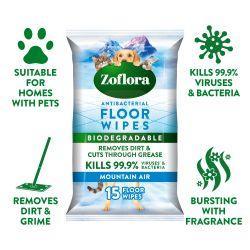 Zoflora Pet Biodegradable Antibacterial Floor Wipes | Luxury Home Accessories | Heulog Glow