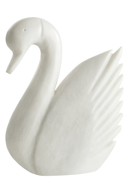 Zoro White Marble Decorative Swan | Luxury Home Accessories | Heulog Glow