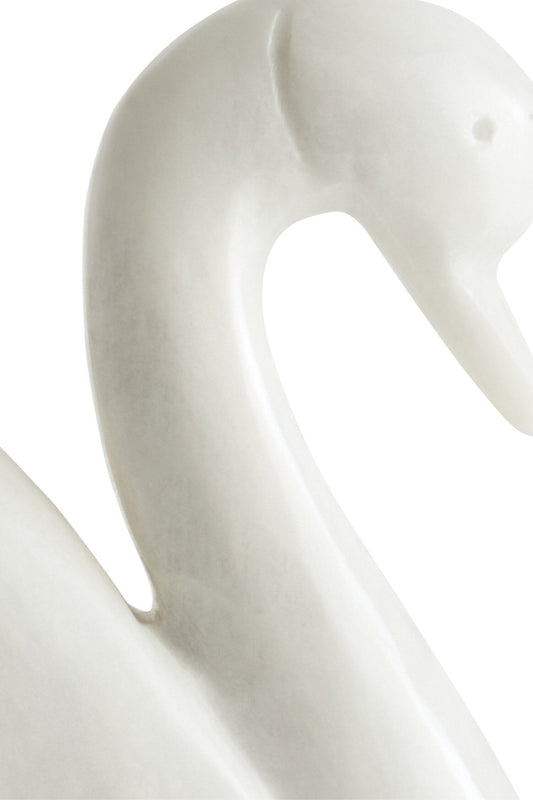 Zoro White Marble Decorative Swan | Luxury Home Accessories | Heulog Glow